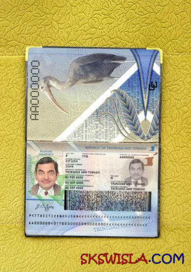 Trynidad i Tobago zdjęcie do paszportu pliki PSD, skan i fotografowany obraz